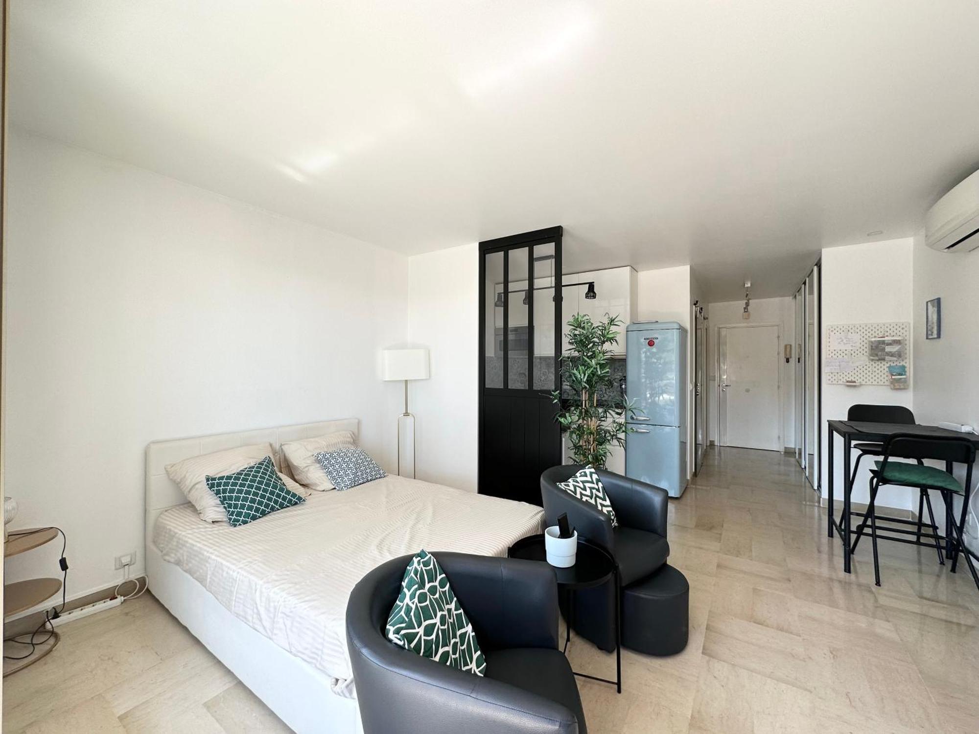 Nice, Grand Studio - Piscine - Terrasse Vue Mer Apartment ภายนอก รูปภาพ